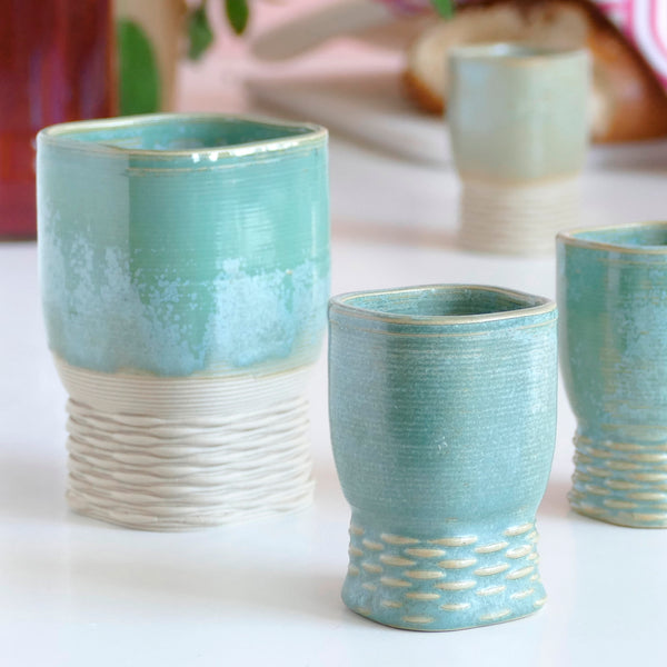 OOAK Early Bird Sale - Kiddush Goblet for Early Adopters - 3D Printed Clay - Square