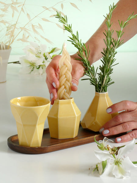 Modern Yellow Havdalah Candleholder