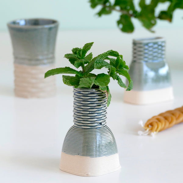 Havdalah Set for Early Adopters, Early Bird Sale, Wine Cup, Besamim- Spices Holder, Candleholder, 3D Printed Clay, Emerald and Sand Shade