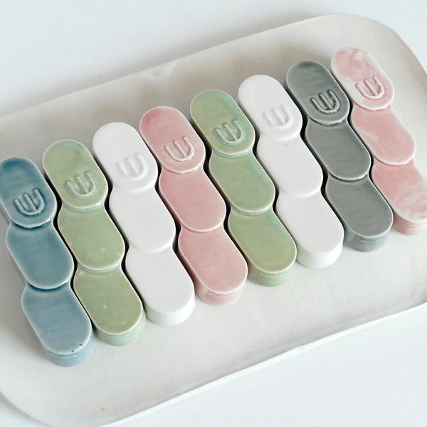 clay mezuzah CASES retro style design by ARMADILLO JUDAICA LOVERS