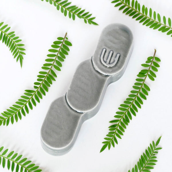 Grey ceramic modern judaica