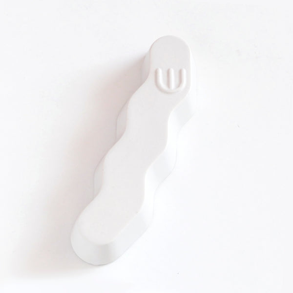 Original Mezuzah case design - clean geometric lines, pop Zig Zag shape, molded in clay, sealed in off-white glaze. Inspired by pop art, and 80's style, this is a minimalist sophisticated addition to your home entrance and indoor openings.