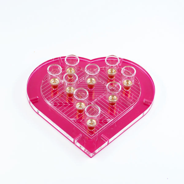 perfect haert shaped contemporary Menorah, modular and playful