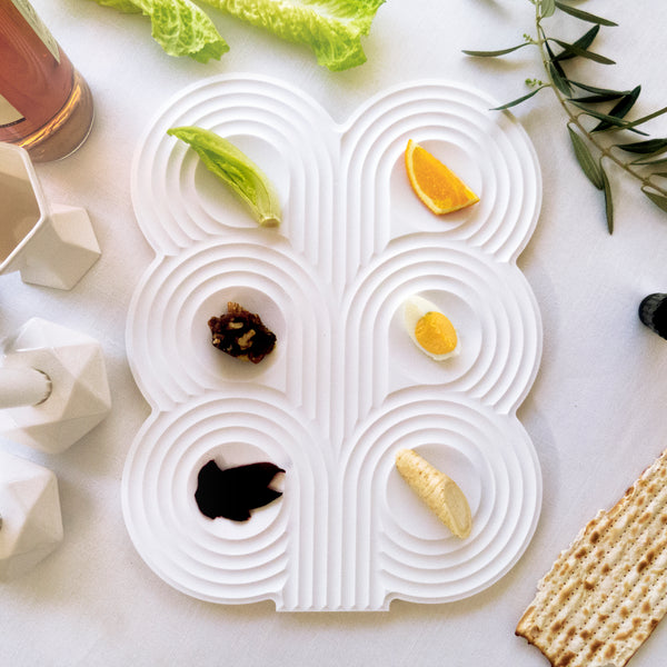 minialist seder plate made of corian