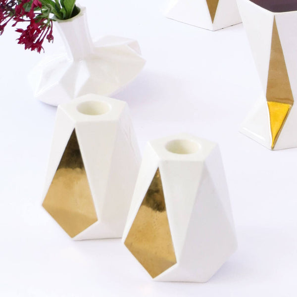 modern Shabbat Candlesticks on sale - ceramic handmade in Israel