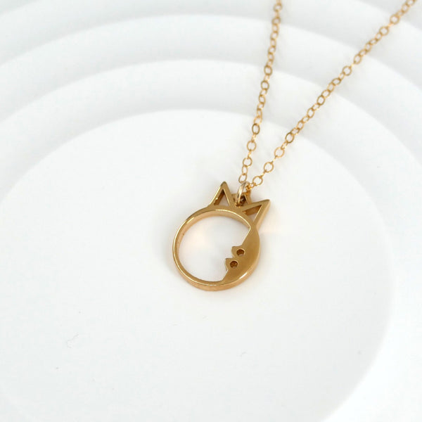 pomegranate pendant - modern judaica necklace