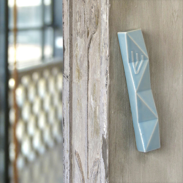 Mezuzah case - Light blue - for 2.7'' scroll