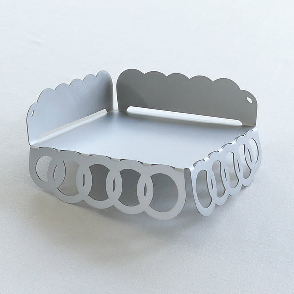 Matzo Tray, Passover Table Centerpiece, with Rings Pattern, Made of Aluminum