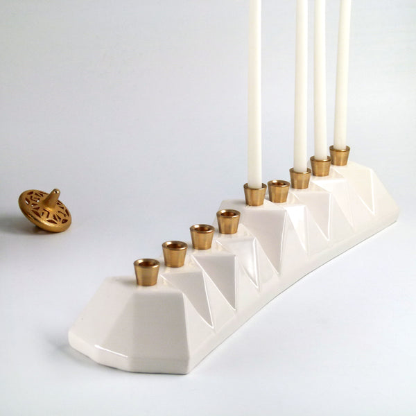 modern judaica menorah origami design