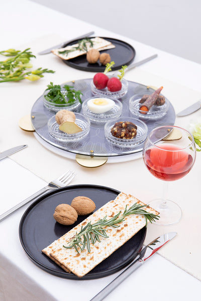 modern Judaica Seder Table setting - hostess gift from Israel