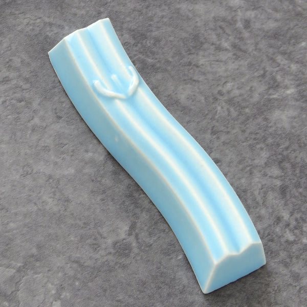 Mezuzah handmade in Israel minimalist ceramic wavy design