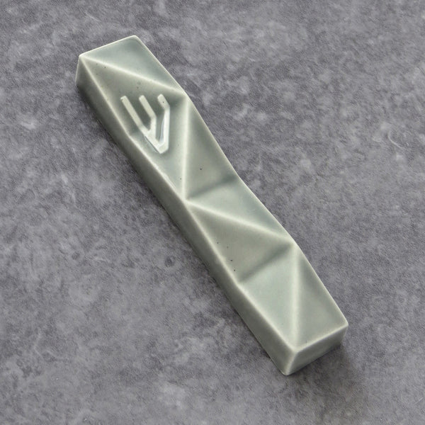 Grey mezuzah case -modern style