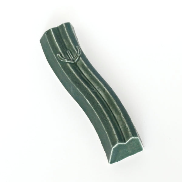 Mezuzah case - Forest Green - Modern Wavy Style - for 2.7'' scroll