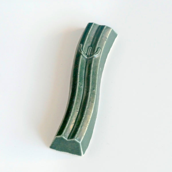 Mezuzah case - Forest Green - Modern Wavy Style - for 2.7'' scroll