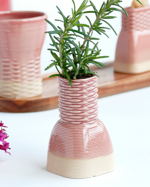 This elegant Havdalah set is created in a unique method by a clay 3D Printer.

This modern Ceramic Judaica set - consist of all items needed for a Havdalah weekly ritual - a wine cup, a candleholder, Besamim holder 