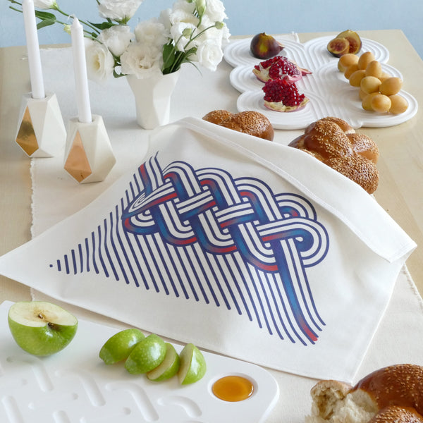 Rosh Hashanah table setting with modern Judaica trendy gifts