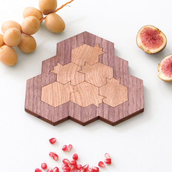 Jewish Puzzle - based on pomegranate and honeycomb shapes