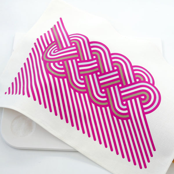 Challah cover for Shabbat table - minimalist geometric design