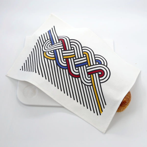 Challah cover inspired by Artist Piet Mondrian
