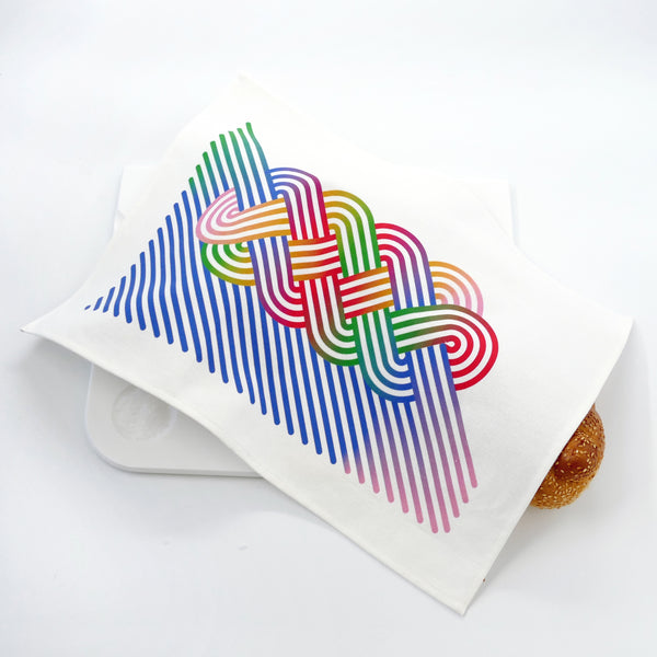 colorful Challah cover for modern Shabbat table