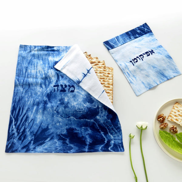 shibori Matzah cover afikomen bag