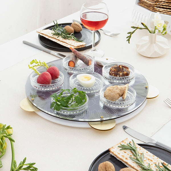 Passover 2019 Seder Table  - contemporary , inspired by Miriam Tambourine